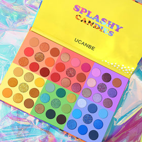 UCANBE 54 Colors Eyeshadow Palette showing vibrant shades