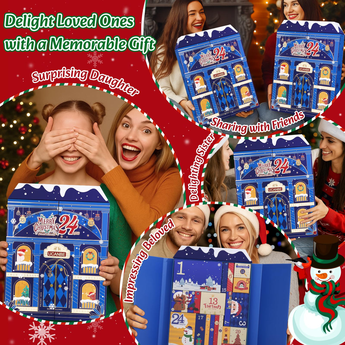 UCANBE advent calendar displayed with holiday decorations