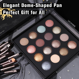 UCANBE Baked Eyeshadow Palette with natural daytime look
