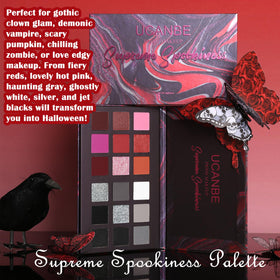 UCANBE Black Red Goth Eyeshadow Palette lifestyle scene