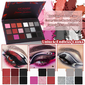 UCANBE Black Red Goth Eyeshadow Palette packaging