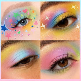 UCANBE Colorful Eyeshadow Palette in transparent case