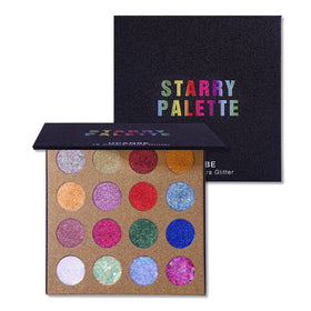 UCANBE eyeshadow palette displayed with festive decorations