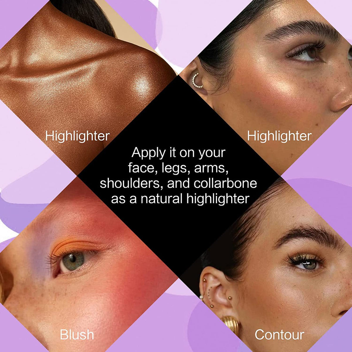 UCANBE eyeshadow palette open showing vibrant colors