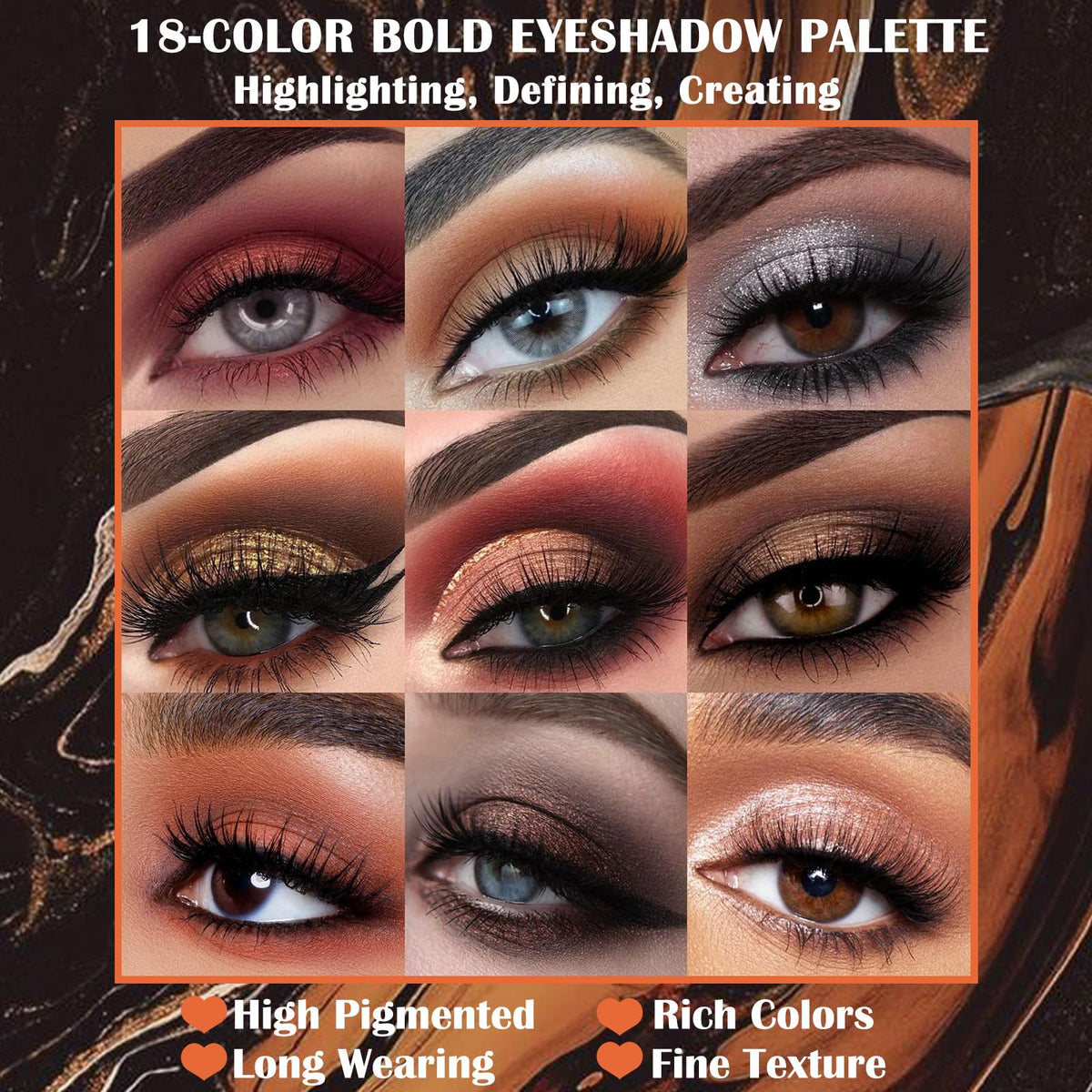 UCANBE eyeshadow palette swatches on skin