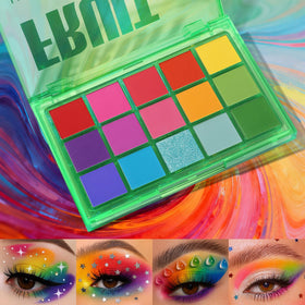 UCANBE eyeshadow palette with a makeup look created using it