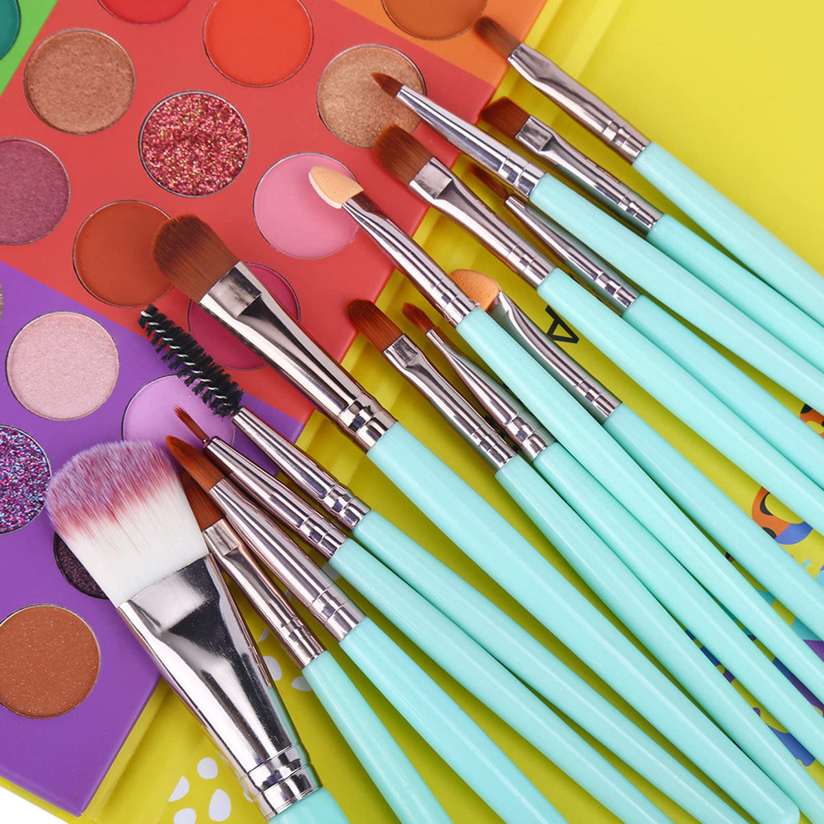 UCANBE eyeshadow palette with bright colors and packaging