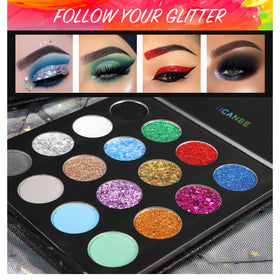 UCANBE eyeshadow powders in palette with smooth texture