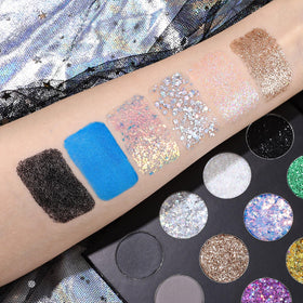 UCANBE Glitter Eyeshadow Palette frosted cover design