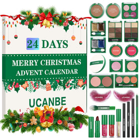 UCANBE Makeup Advent Calendar 2026 front view with festive packaging