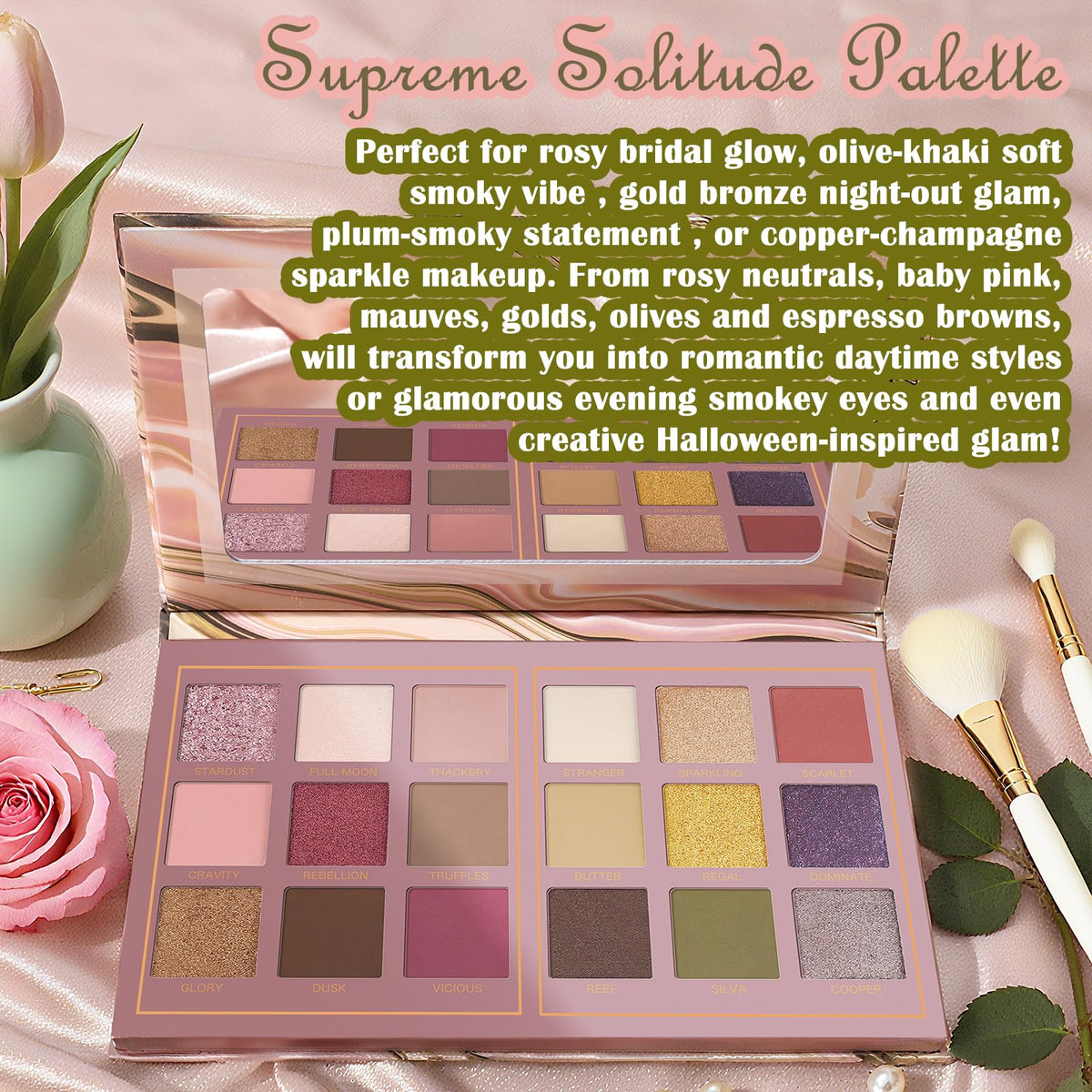 UCANBE Matte Eyeshadow Palette in use on model