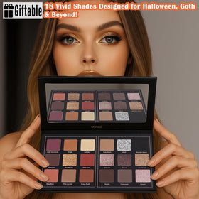 UCANBE Matte Eyeshadow Palette showing shimmer and matte textures