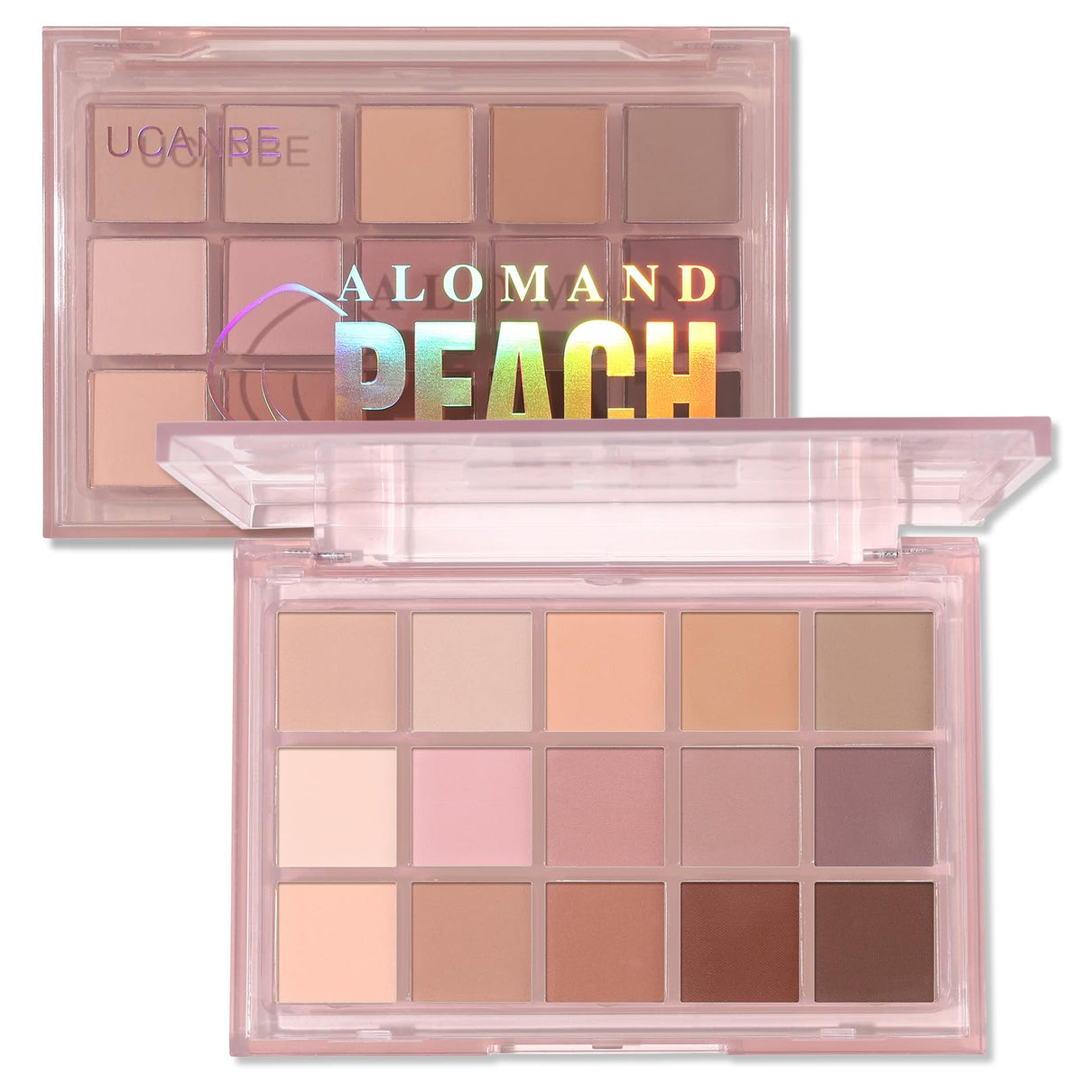 UCANBE Neutral Matte Eyeshadow Palette front view with 15 shades