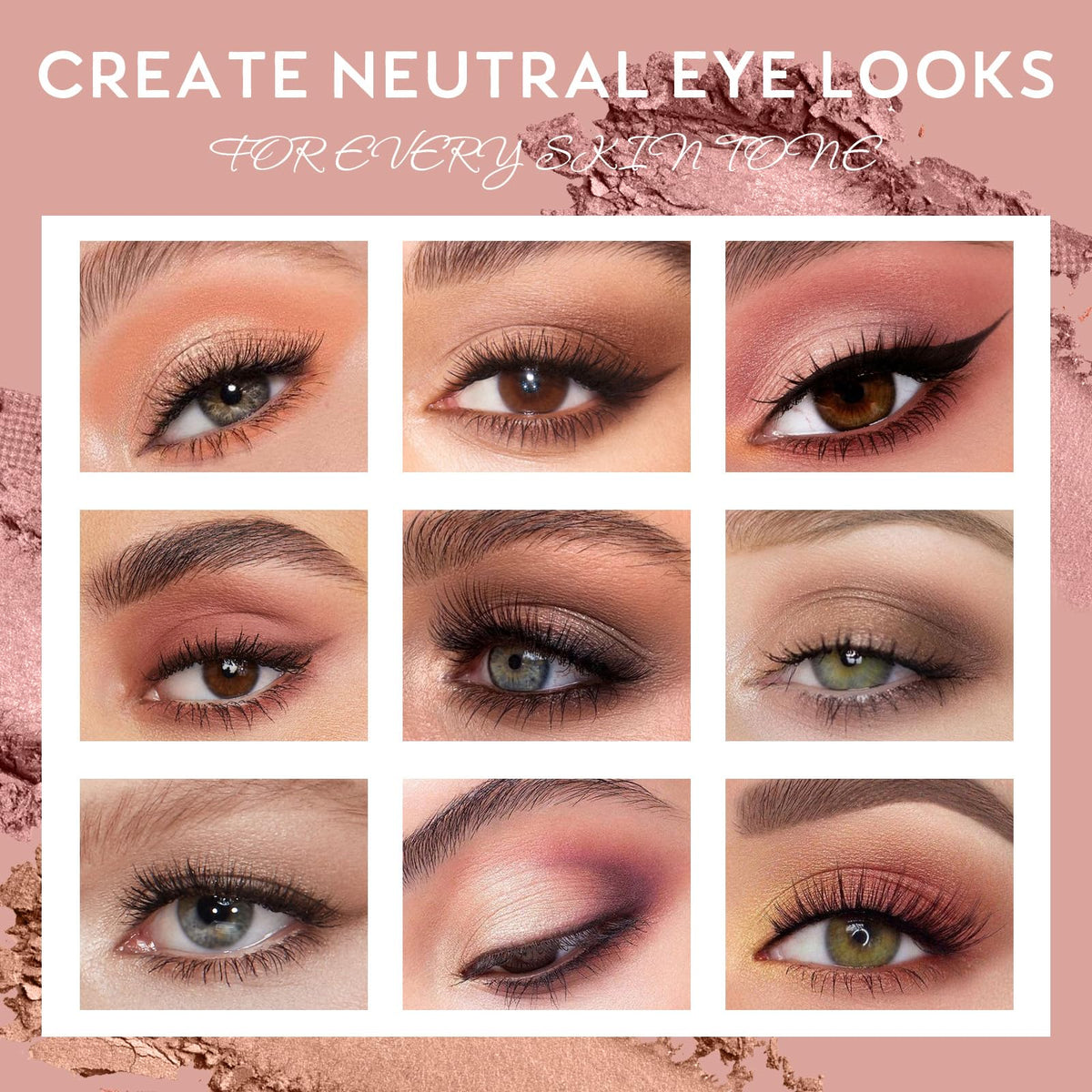 UCANBE Neutral Matte Eyeshadow Palette in acrylic packaging