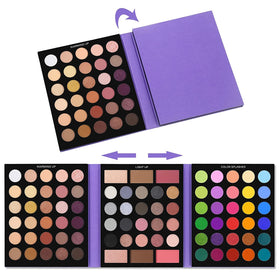 UCANBE palette with various makeup looks displayed