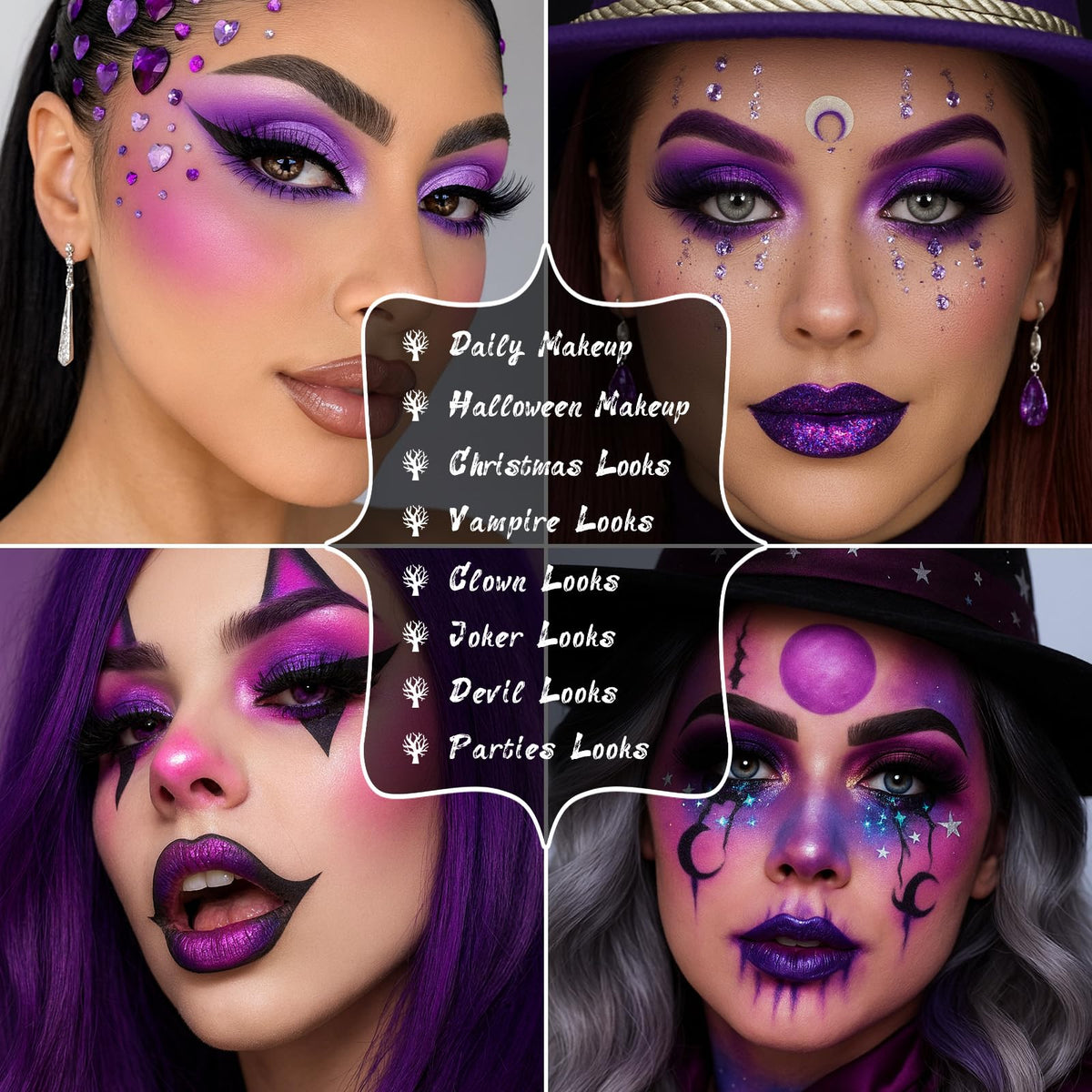 UCANBE Purple Eyeshadow Palette in acrylic packaging