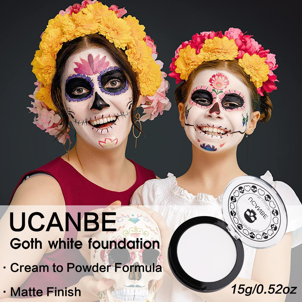 UCANBE White Cream to Powder Foundation 60g on skin swatch