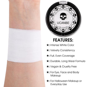UCANBE White Cream to Powder Foundation 60g texture close-up