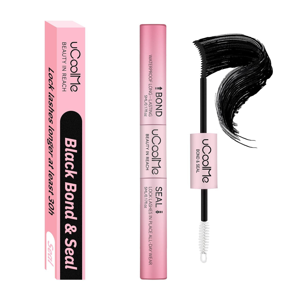 UCOOLME Lash Bond and Seal 10ML black bottle front view