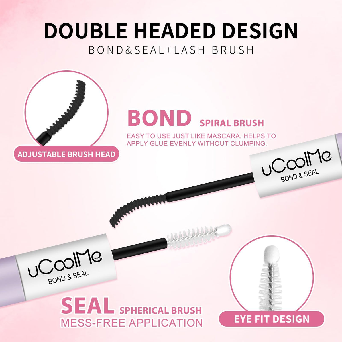 UCOOLME Lash Bond and Seal 10ML packaging on a vanity