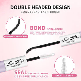 UCOOLME Lash Bond and Seal 10ML packaging on a vanity