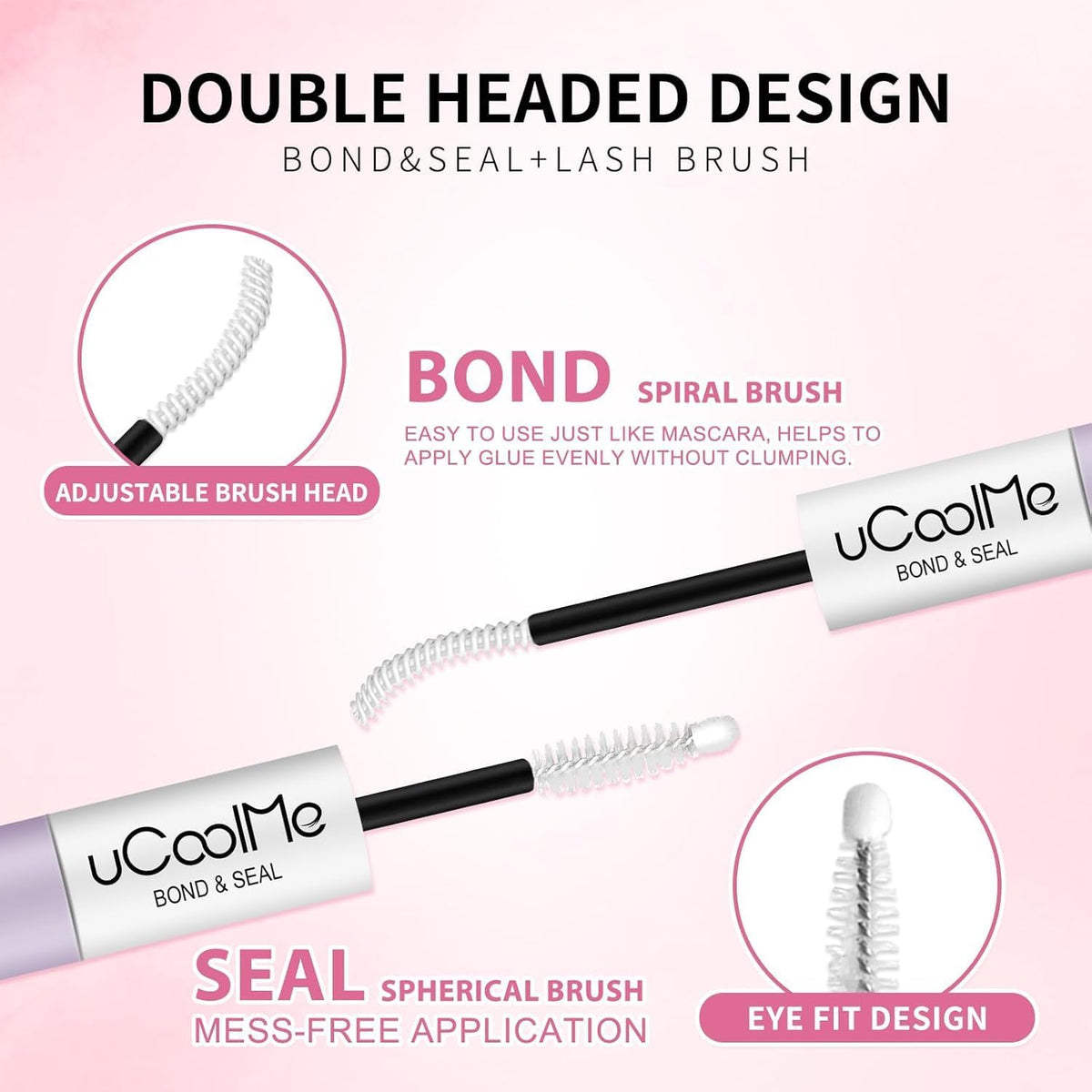 UCOOLME Lash Bond and Seal 10ML showing black bond