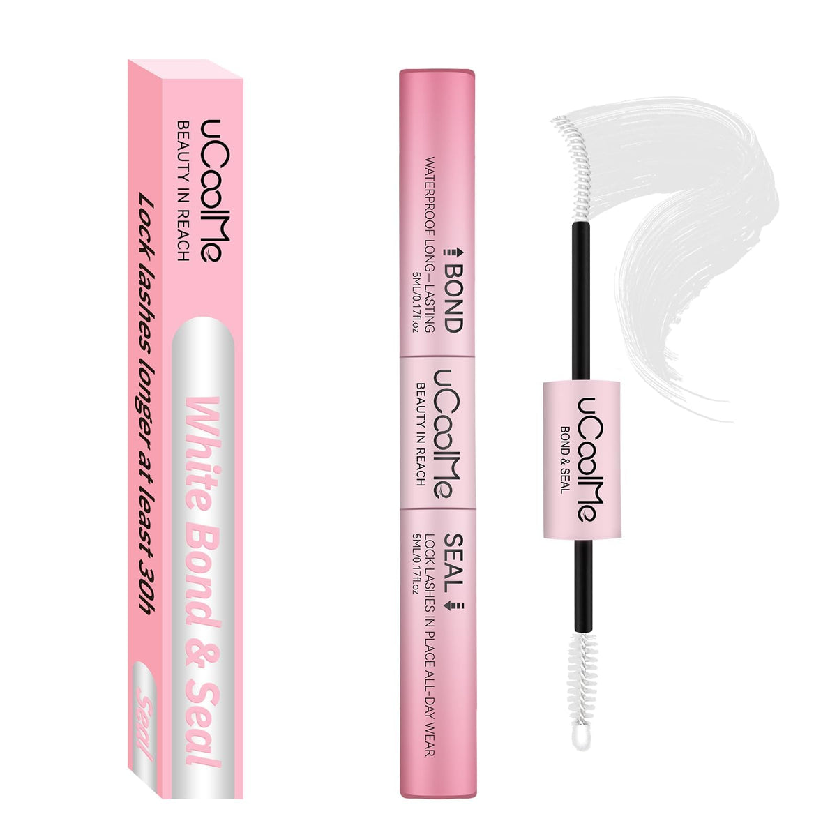 UCOOLME Lash Bond and Seal 10ML white bottle front view