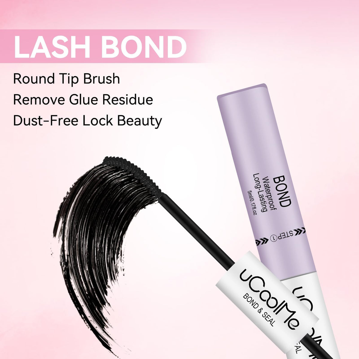 UCOOLME Lash Bond and Seal 10ML with eyelash clusters