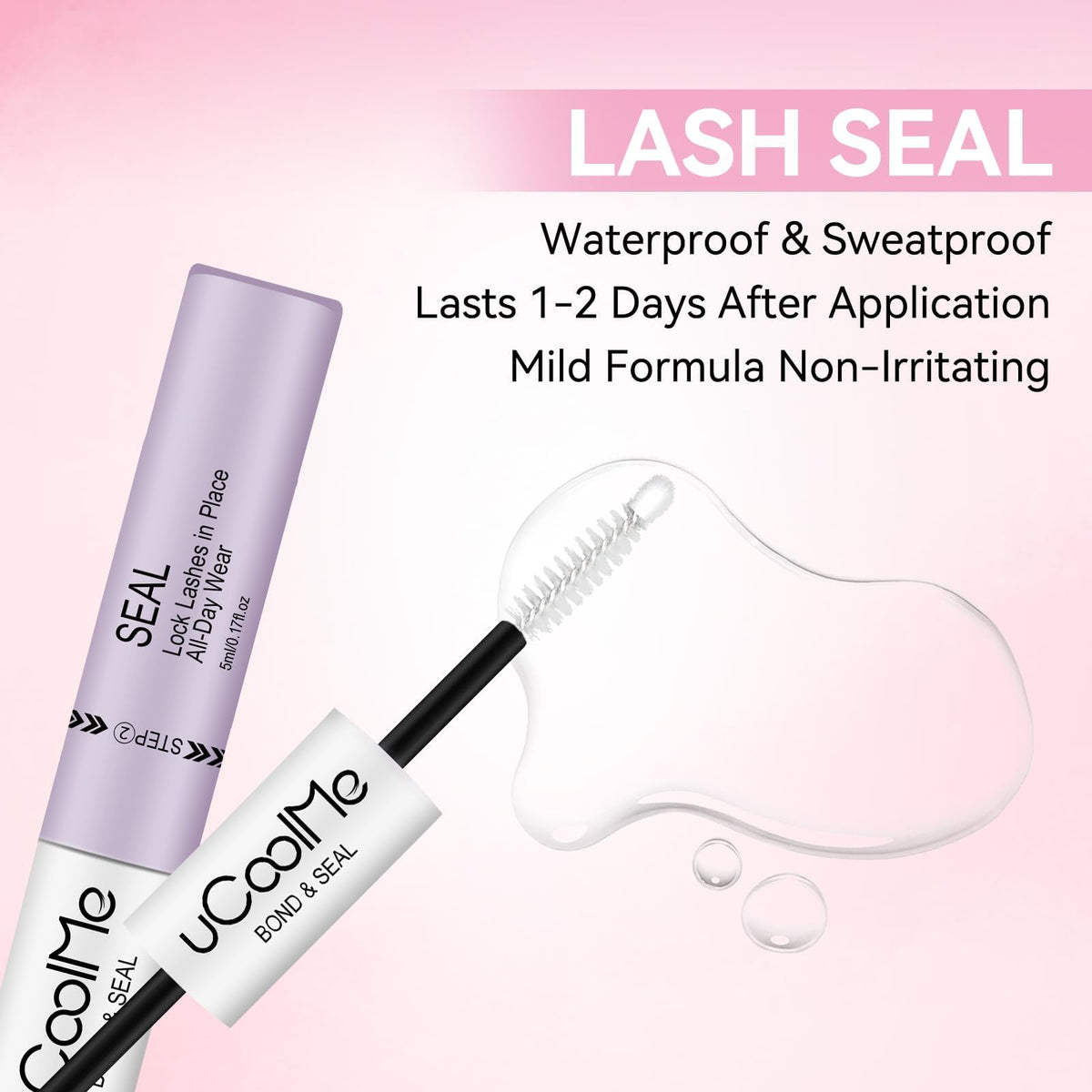 UCOOLME Lash Bond and Seal 10ML with false eyelashes