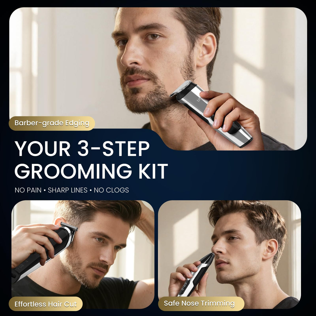 Ufree Beard Trimmer being rinsed under water