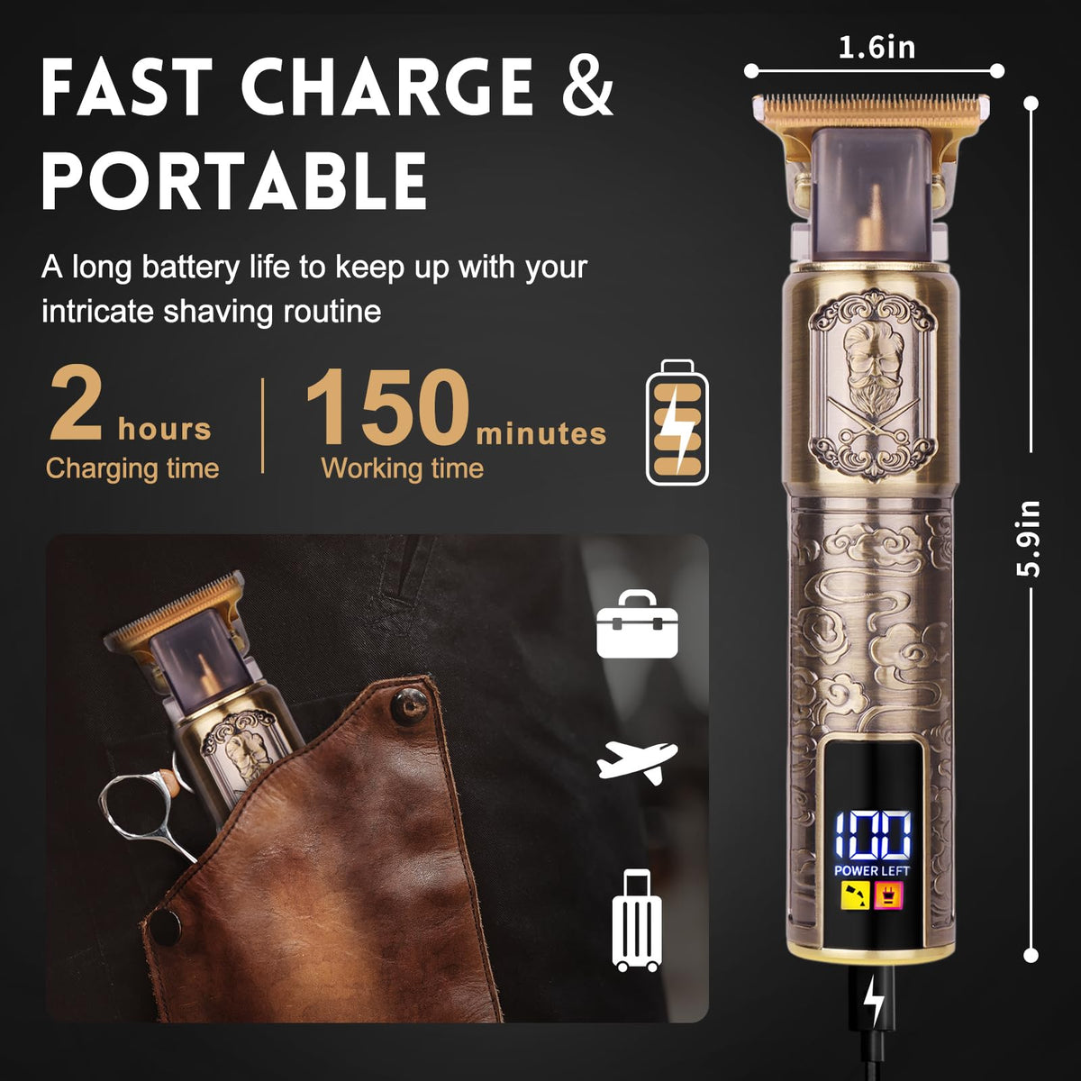 Ufree Beard Trimmer cleaning brush and lubricant oil