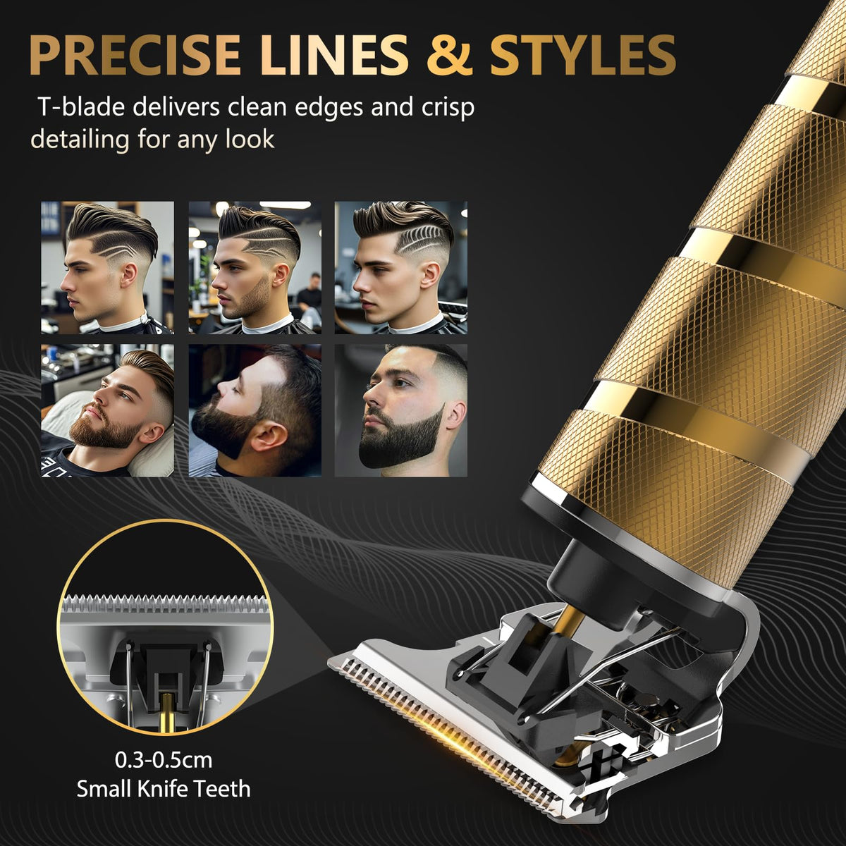 Ufree Beard Trimmer displayed with USB charging cable