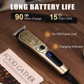 Ufree beard trimmer with LCD display and charging base