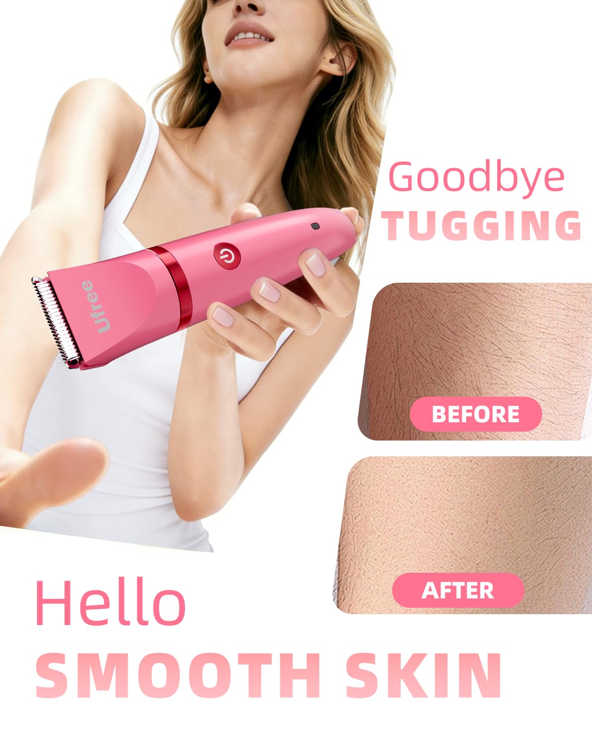 Ufree Bikini Trimmer waterproof design demonstration