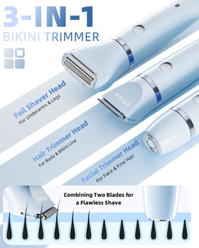 Ufree Bikini Trimmer with precision stainless steel blades