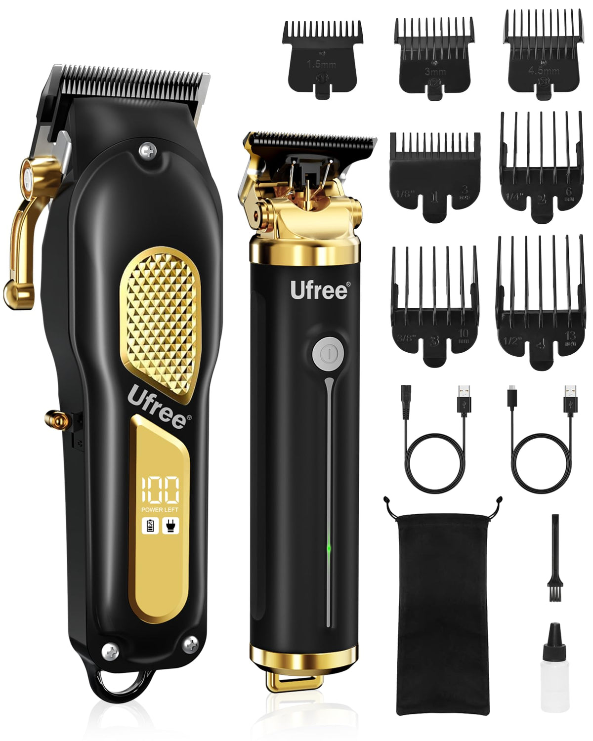 Ufree Cordless Hair Clippers full-size clipper front view