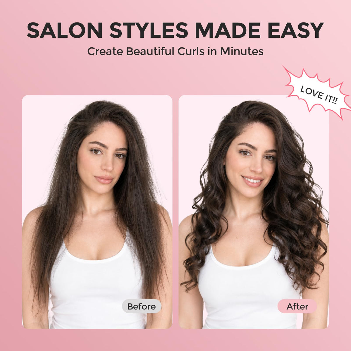 Ufree curling iron set including heat-resistant glove