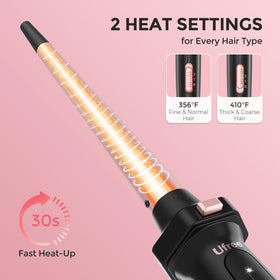 Ufree curling iron set with 8ft swivel cord
