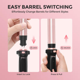 Ufree curling iron set with clip barrel