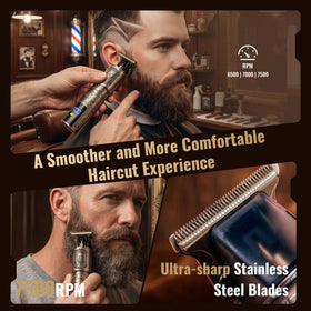 Ufree electric razor with titanium T-blade close-up