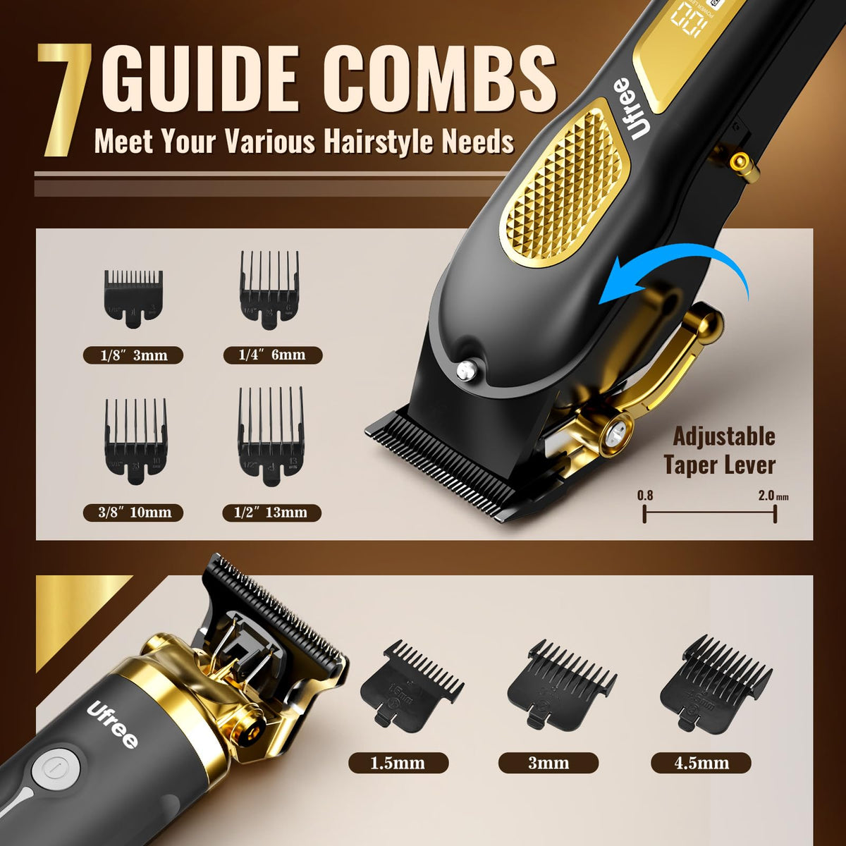 Ufree hair clippers and trimmers set packaging