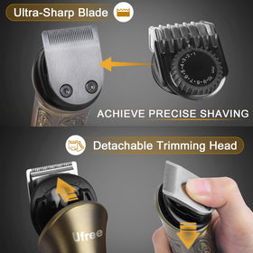 Ufree Hair Clippers close-up of stainless steel blades