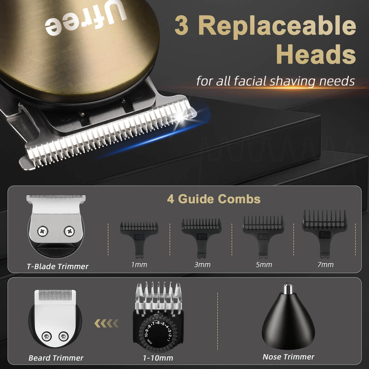 Ufree Hair Clippers cordless design for easy grooming