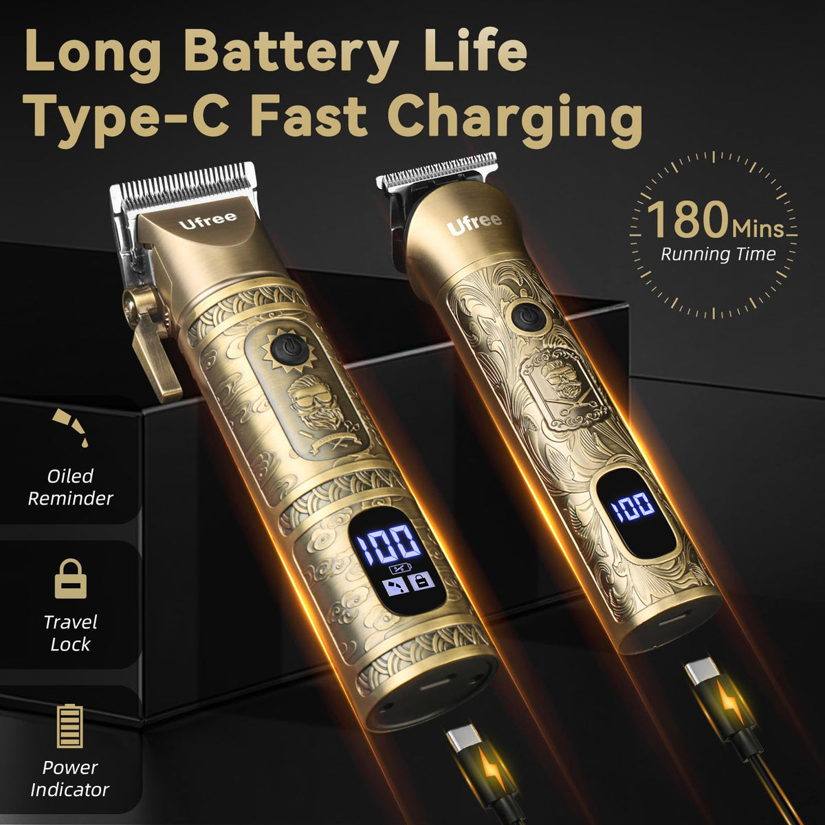Ufree Hair Clippers ergonomic design for comfortable grip