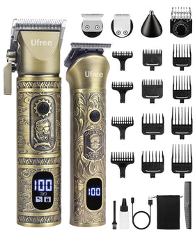 Ufree Hair Clippers for Men cordless grooming kit in bronze