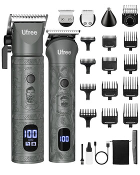 Ufree hair clippers front view with gray finish