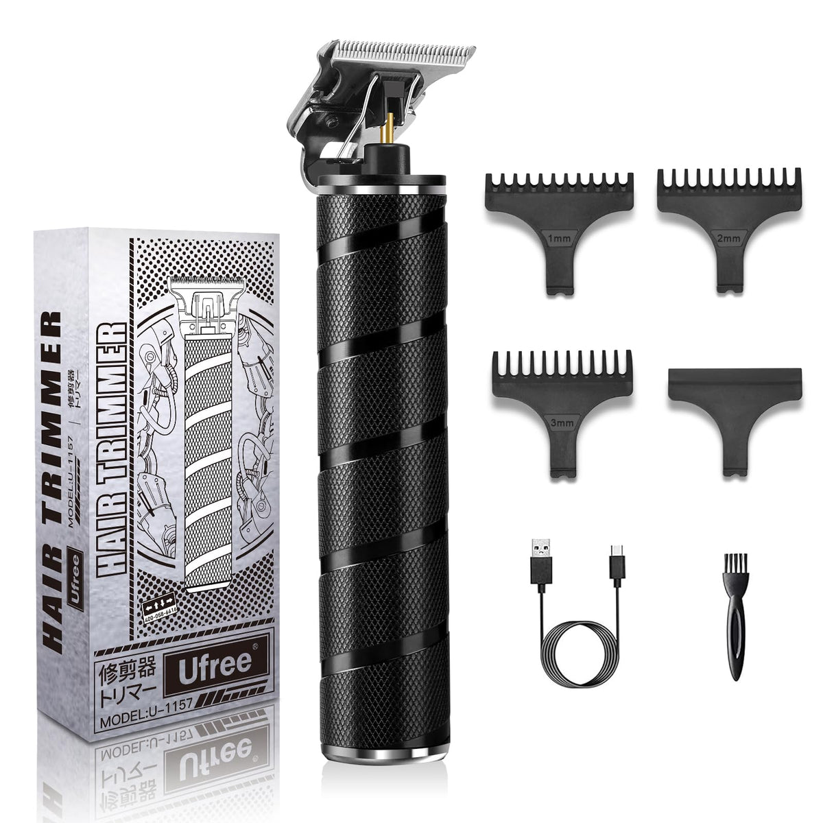 Ufree Mens Beard Trimmer front view with T-Blade