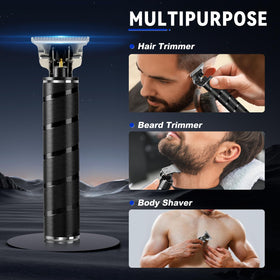 Ufree Mens Beard Trimmer side view showing guide combs