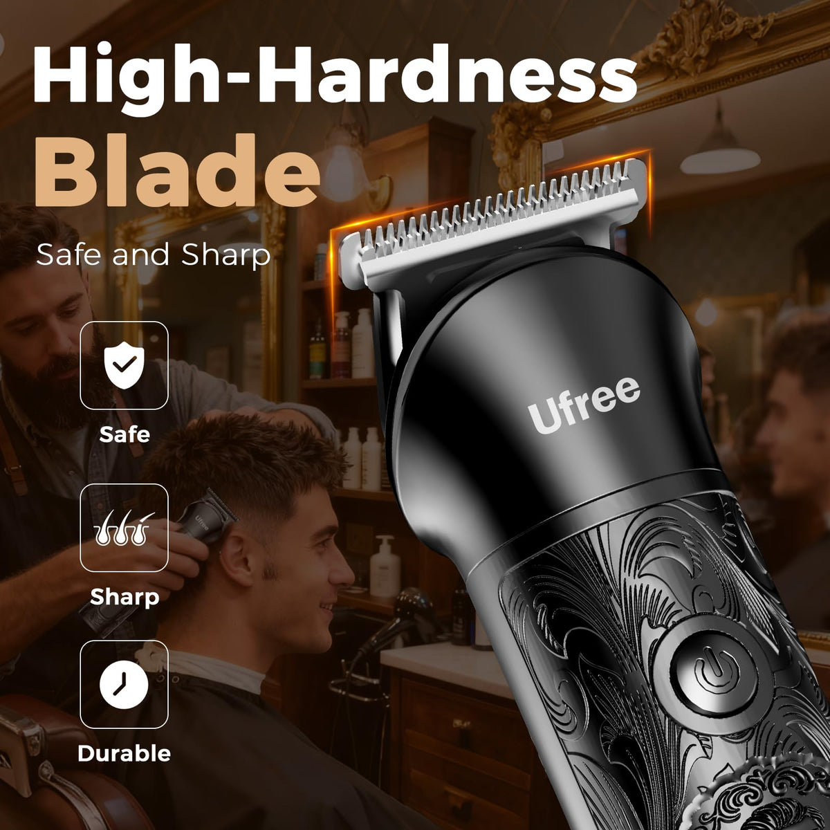 Ufree trimmer set with all accessories laid out