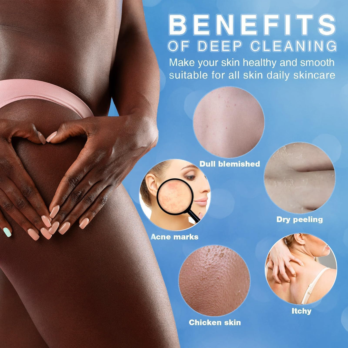 UJFQBH African Bath Sponge dimensions and features